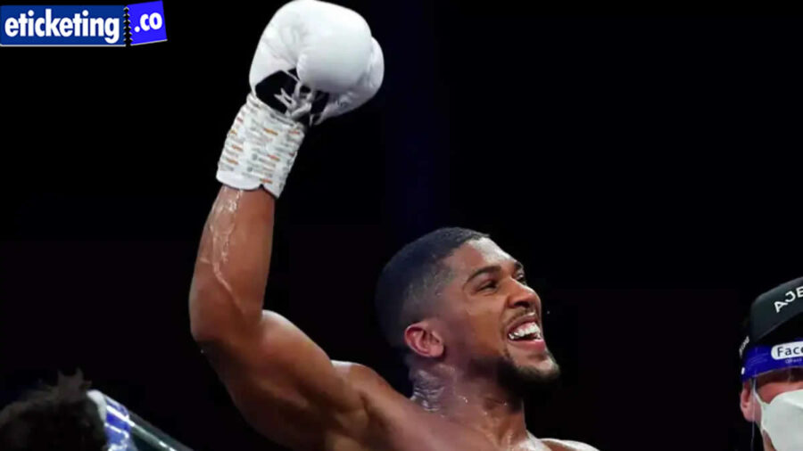 Anthony Joshua happy after winning a fight