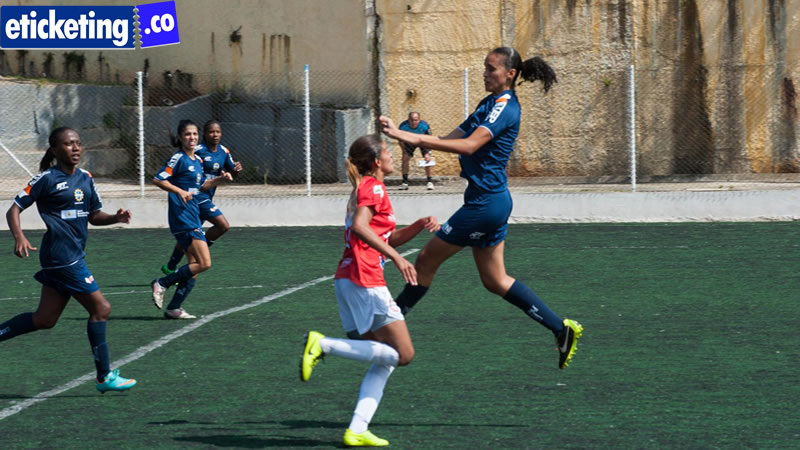 Santos women’s Football team playing a match